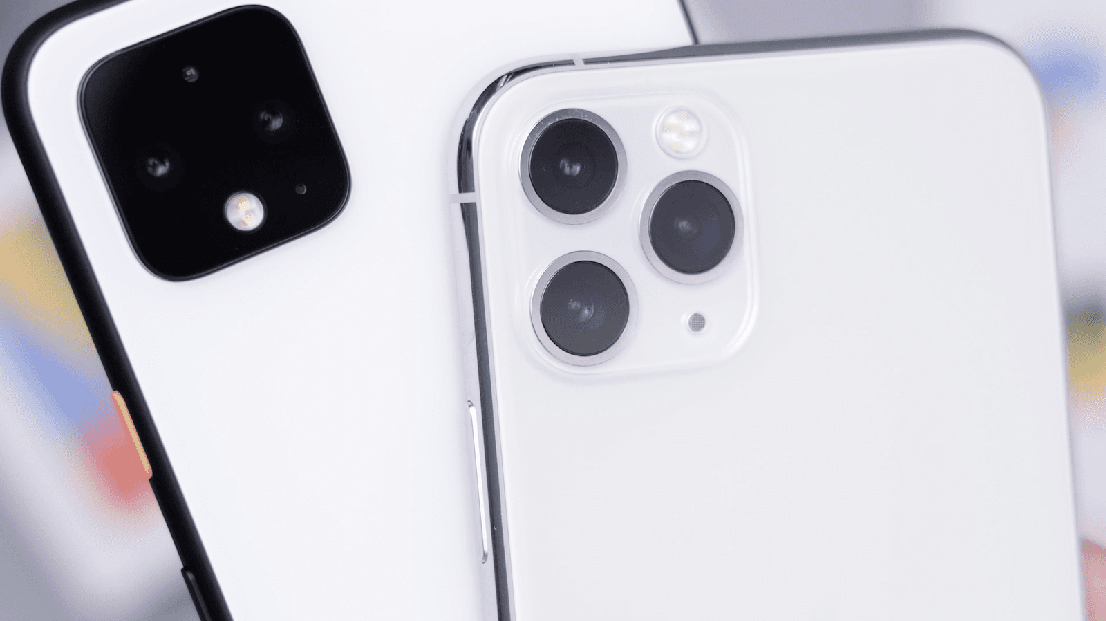 Two modern smartphones side by side